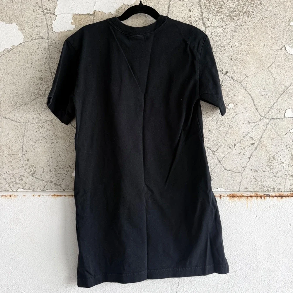 Nike T-Shirt Dress Black White Swoosh‎ Logo Girls S Preppy Minimalist Athleisure